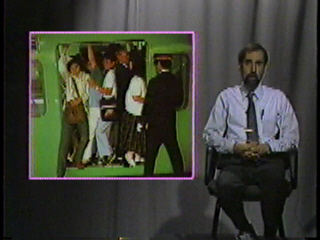 A crowded subway train