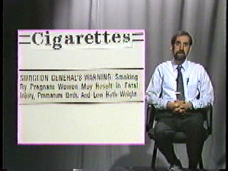 Cigarette package with Surgeon General's warning