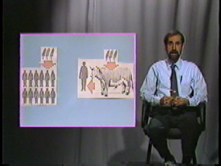 Chart showing the same number of plants feeding more people directly than through meat production