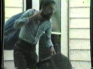 Steve ransacking a house